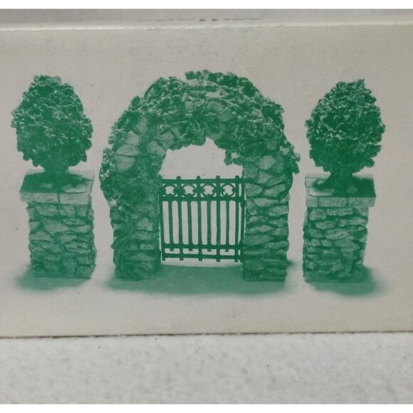 Department 56 Heritage Village Collection Garden Gate‎ & Topiary Set - Picture 2 of 11